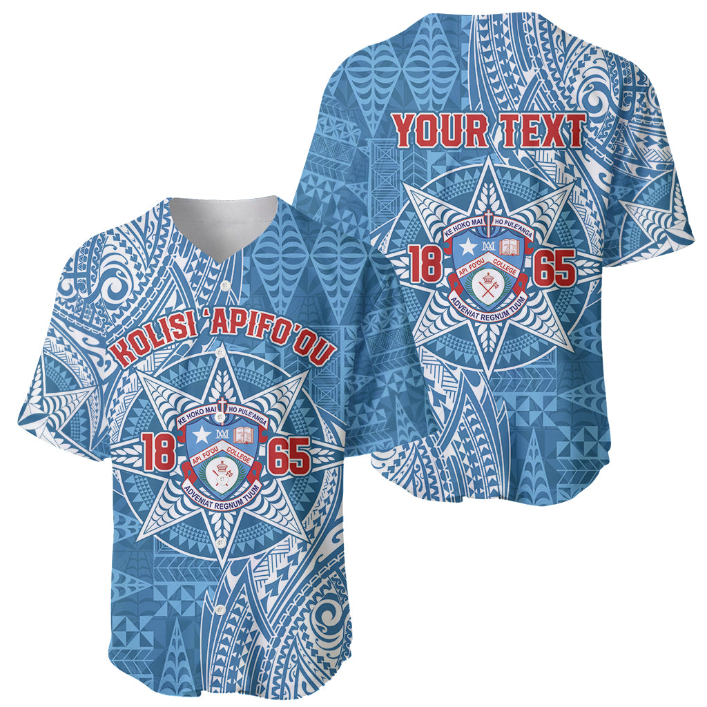 Personalised Tonga Apifo'ou College Baseball Jersey Since 1865 Special Kupesi Pattern LT9 - Polynesian Pride