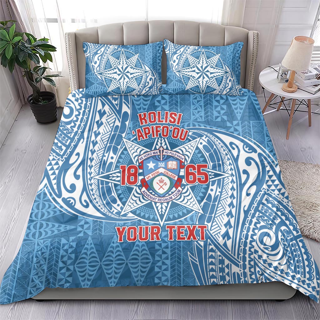 Personalised Tonga Apifo'ou College Bedding Set Since 1865 Special Kupesi Pattern LT9 - Polynesian Pride
