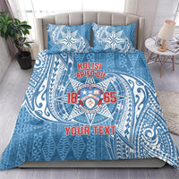 Personalised Tonga Apifo'ou College Bedding Set Since 1865 Special Kupesi Pattern LT9 - Polynesian Pride