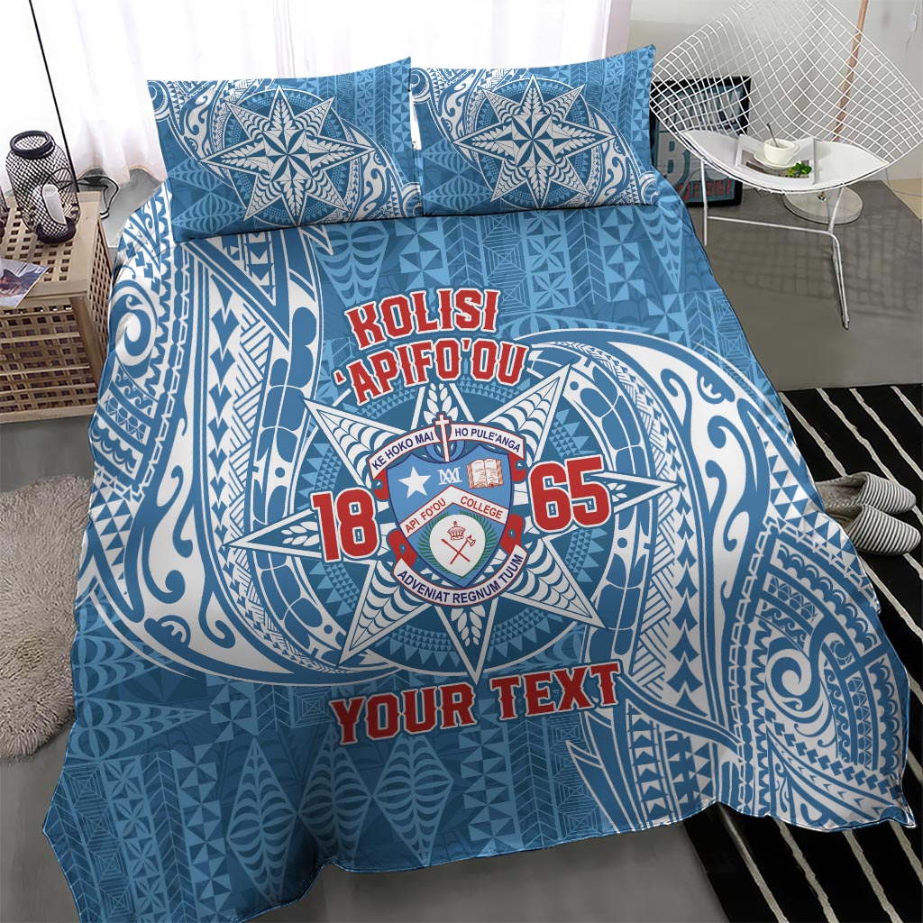 Personalised Tonga Apifo'ou College Bedding Set Since 1865 Special Kupesi Pattern LT9 - Polynesian Pride