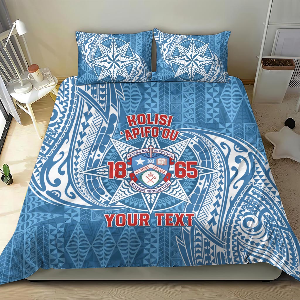 Personalised Tonga Apifo'ou College Bedding Set Since 1865 Special Kupesi Pattern LT9 - Polynesian Pride
