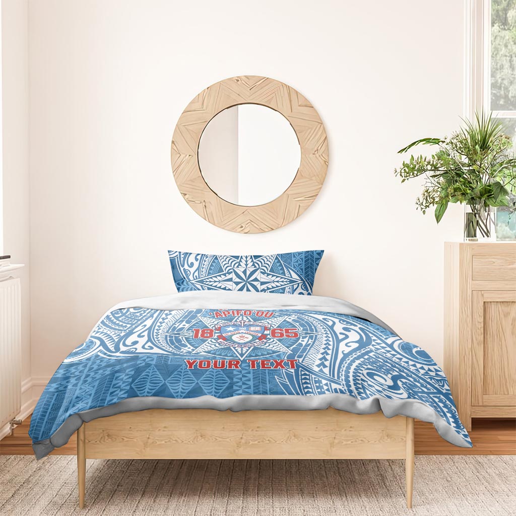 Personalised Tonga Apifo'ou College Bedding Set Since 1865 Special Kupesi Pattern LT9 - Polynesian Pride