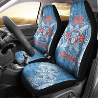Personalised Tonga Apifo'ou College Car Seat Cover Since 1865 Special Kupesi Pattern LT9 - Polynesian Pride