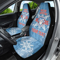 Personalised Tonga Apifo'ou College Car Seat Cover Since 1865 Special Kupesi Pattern LT9 - Polynesian Pride