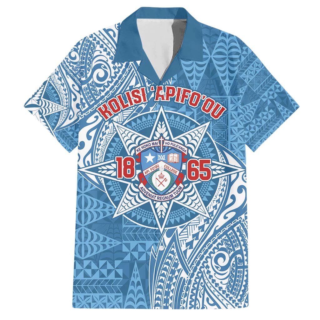 Personalised Tonga Apifo'ou College Hawaiian Shirt Since 1865 Special Kupesi Pattern