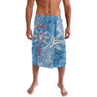 Personalised Tonga Apifo'ou College Lavalava Since 1865 Special Kupesi Pattern LT9 Blue - Polynesian Pride