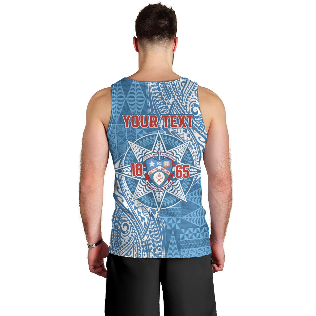 Personalised Tonga Apifo'ou College Men Tank Top Since 1865 Special Kupesi Pattern LT9 - Polynesian Pride