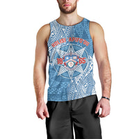 Personalised Tonga Apifo'ou College Men Tank Top Since 1865 Special Kupesi Pattern LT9 - Polynesian Pride