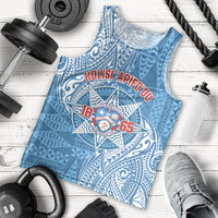 Personalised Tonga Apifo'ou College Men Tank Top Since 1865 Special Kupesi Pattern LT9 - Polynesian Pride