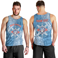 Personalised Tonga Apifo'ou College Men Tank Top Since 1865 Special Kupesi Pattern LT9 - Polynesian Pride