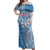 Personalised Tonga Apifo'ou College Off Shoulder Maxi Dress Since 1865 Special Kupesi Pattern