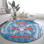 Personalised Tonga Apifo'ou College Round Carpet Since 1865 Special Kupesi Pattern