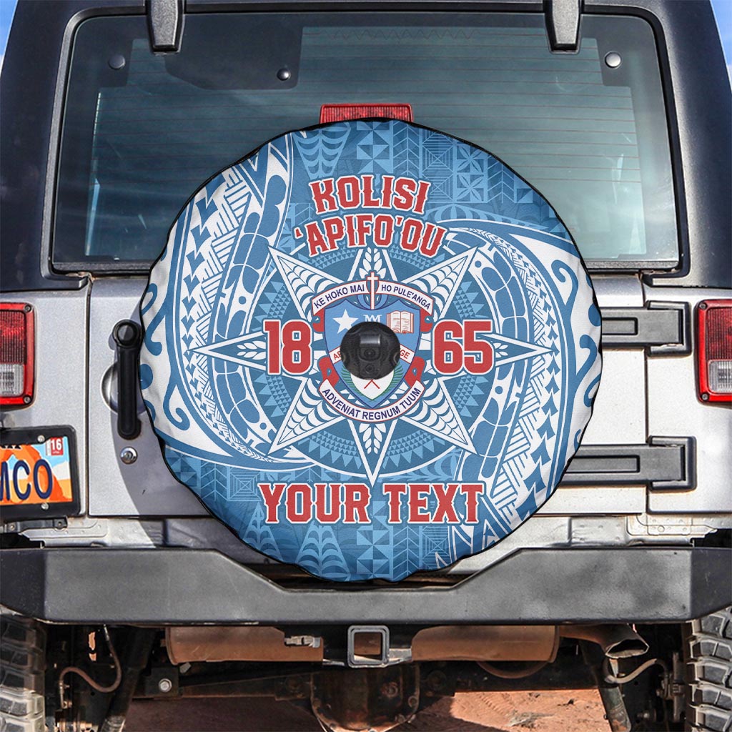 Personalised Tonga Apifo'ou College Spare Tire Cover Since 1865 Special Kupesi Pattern