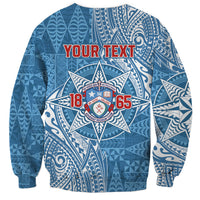 Personalised Tonga Apifo'ou College Sweatshirt Since 1865 Special Kupesi Pattern LT9 - Polynesian Pride