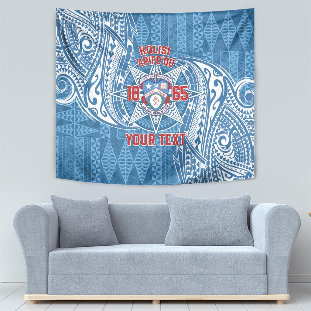 Personalised Tonga Apifo'ou College Tapestry Since 1865 Special Kupesi Pattern LT9 - Polynesian Pride