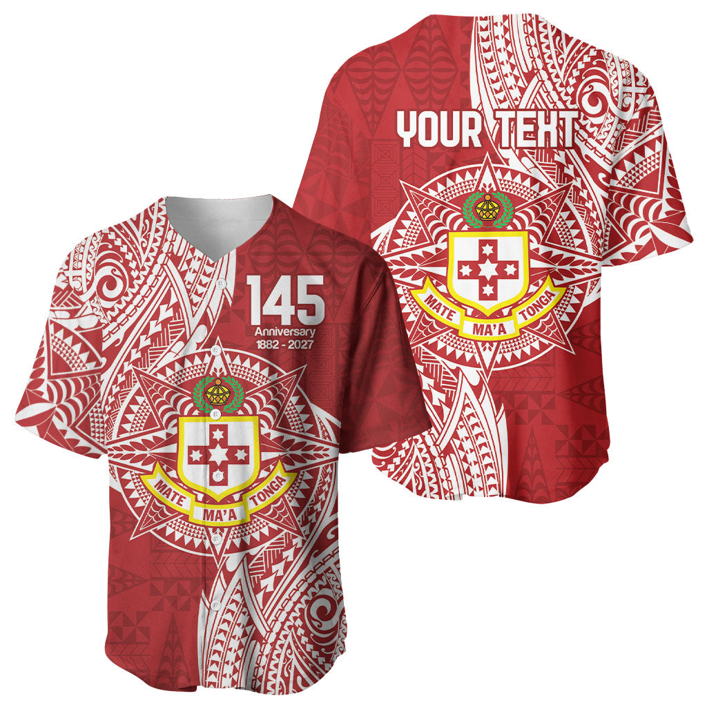 Personalised Kolisi Tonga Atele 142nd Anniversary Baseball Jersey Special Kupesi Pattern LT9 - Polynesian Pride