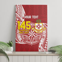 Personalised Kolisi Tonga Atele 142nd Anniversary Canvas Wall Art Special Kupesi Pattern LT9 - Polynesian Pride