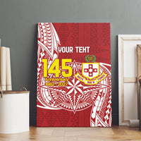 Personalised Kolisi Tonga Atele 142nd Anniversary Canvas Wall Art Special Kupesi Pattern LT9 - Polynesian Pride