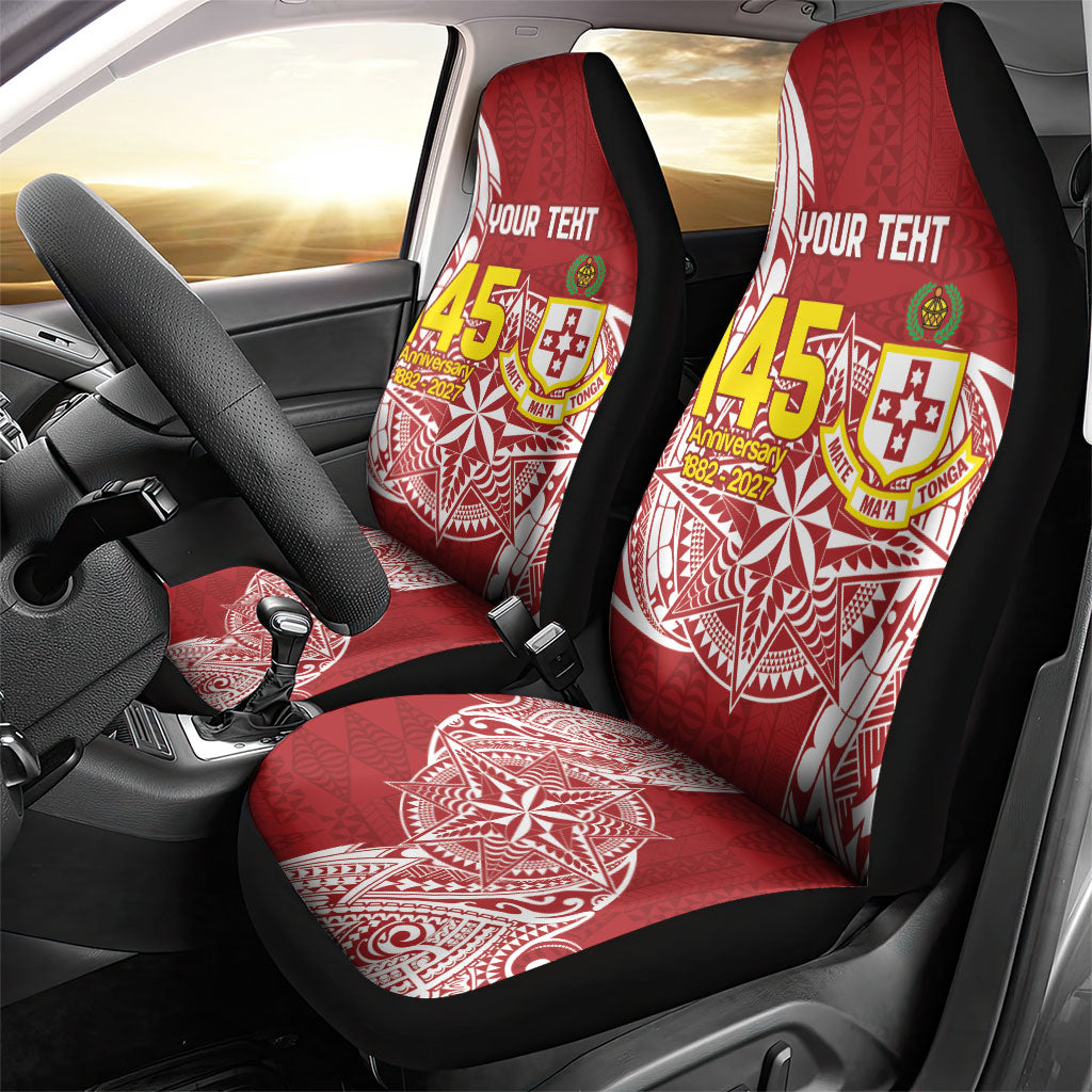 Personalised Kolisi Tonga Atele 145th Anniversary Car Seat Cover Special Kupesi Pattern LT9 - Polynesian Pride
