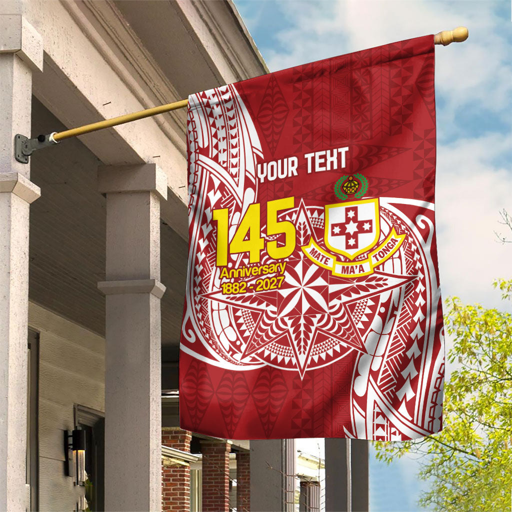 Personalised Kolisi Tonga Atele 142nd Anniversary Garden Flag Special Kupesi Pattern LT9 Garden Flag White - Polynesian Pride