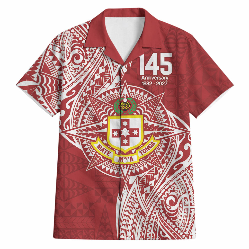 Personalised Kolisi Tonga Atele 145th Anniversary Hawaiian Shirt Special Kupesi Pattern LT9 White - Polynesian Pride