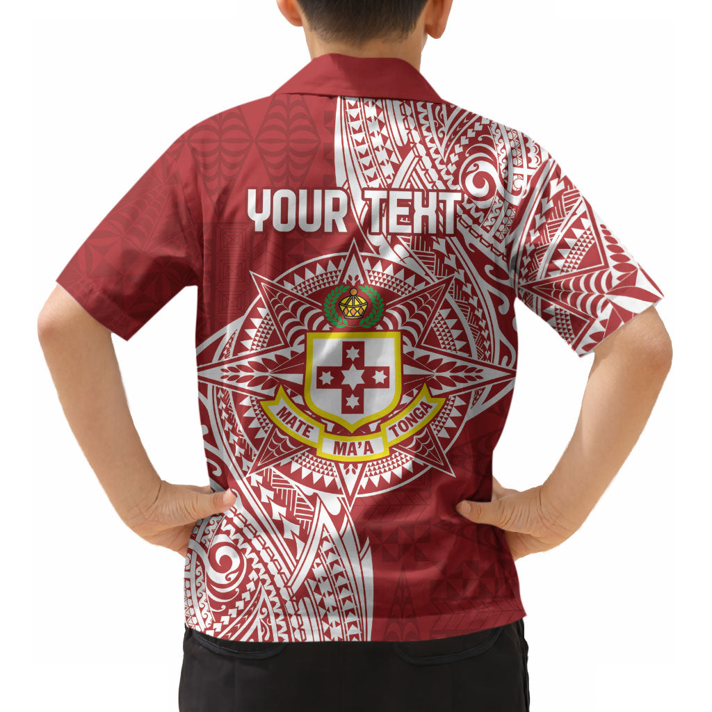 Personalised Kolisi Tonga Atele 145th Anniversary Kid Hawaiian Shirt Special Kupesi Pattern LT9 - Polynesian Pride