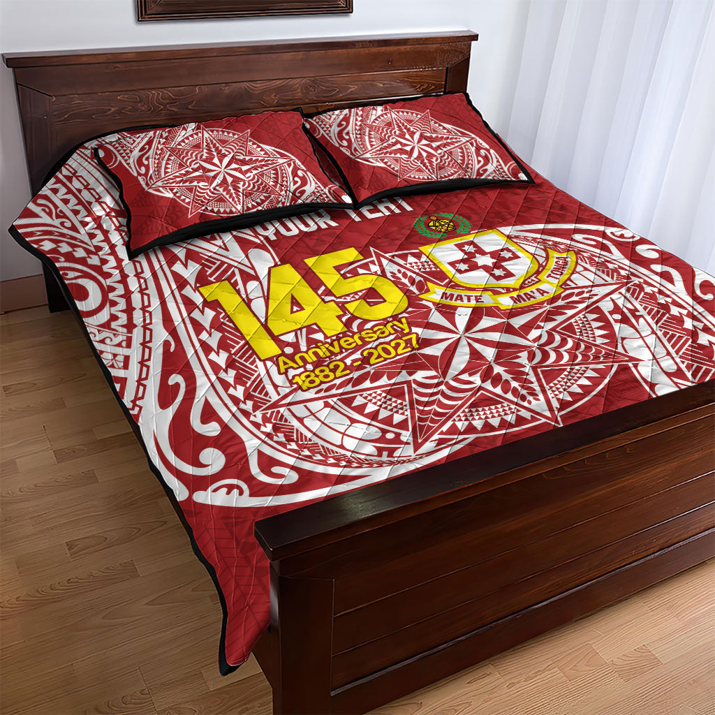 Personalised Kolisi Tonga Atele 142nd Anniversary Quilt Bed Set Special Kupesi Pattern LT9 - Polynesian Pride