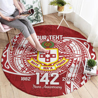 Personalised Kolisi Tonga Atele 142nd Anniversary Round Carpet Special Kupesi Pattern LT9 - Polynesian Pride