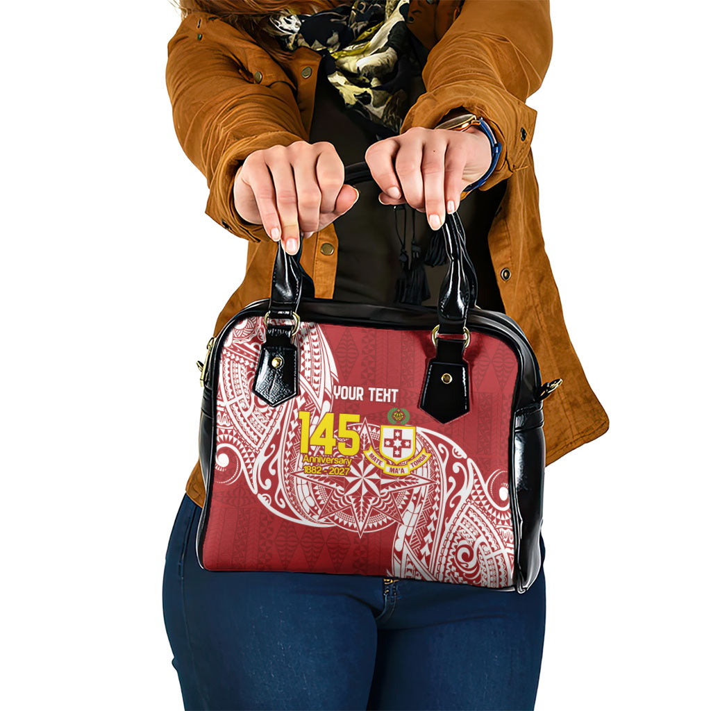 Personalised Kolisi Tonga Atele 142nd Anniversary Shoulder Handbag Special Kupesi Pattern LT9 One Size White - Polynesian Pride
