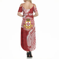 Personalised Kolisi Tonga Atele 145th Anniversary Summer Maxi Dress Special Kupesi Pattern LT9 - Polynesian Pride