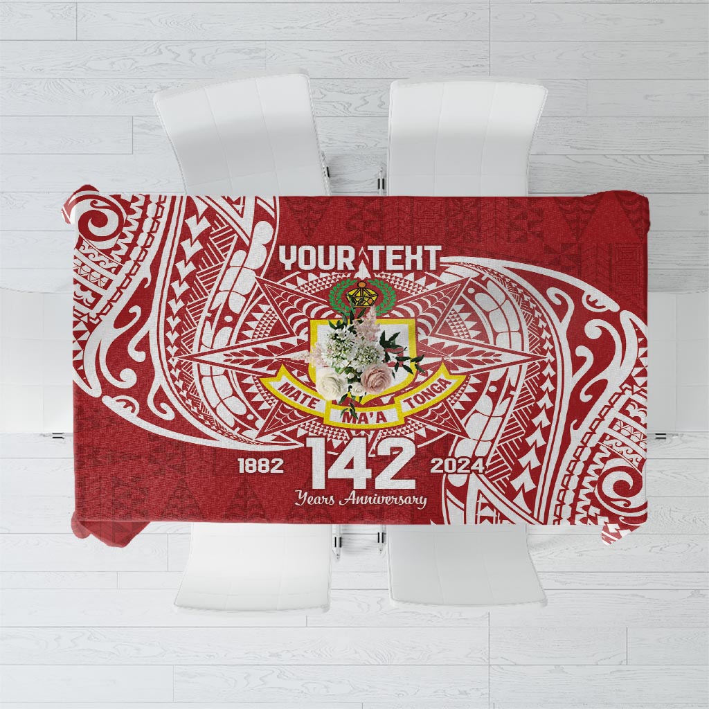 Personalised Kolisi Tonga Atele 142nd Anniversary Tablecloth Special Kupesi Pattern