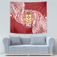 Personalised Kolisi Tonga Atele 142nd Anniversary Tapestry Special Kupesi Pattern LT9 - Polynesian Pride