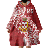 Personalised Kolisi Tonga Atele 145th Anniversary Wearable Blanket Hoodie Special Kupesi Pattern LT9 - Polynesian Pride