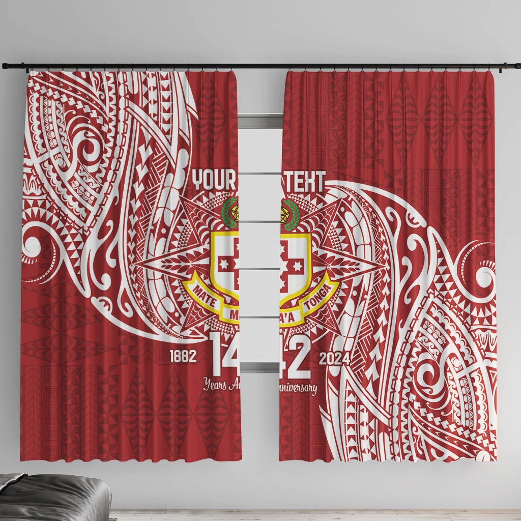 Personalised Kolisi Tonga Atele 142nd Anniversary Window Curtain Special Kupesi Pattern