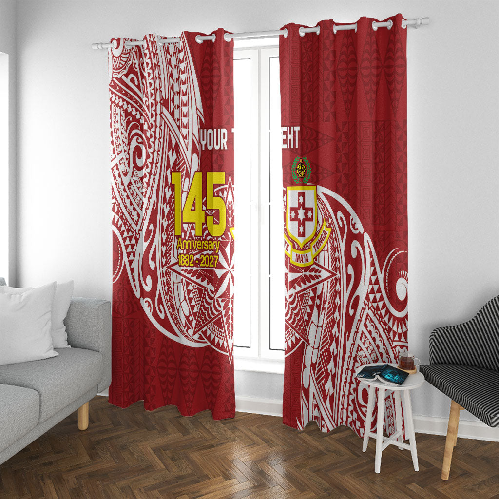 Personalised Kolisi Tonga Atele 142nd Anniversary Window Curtain Special Kupesi Pattern LT9 - Polynesian Pride