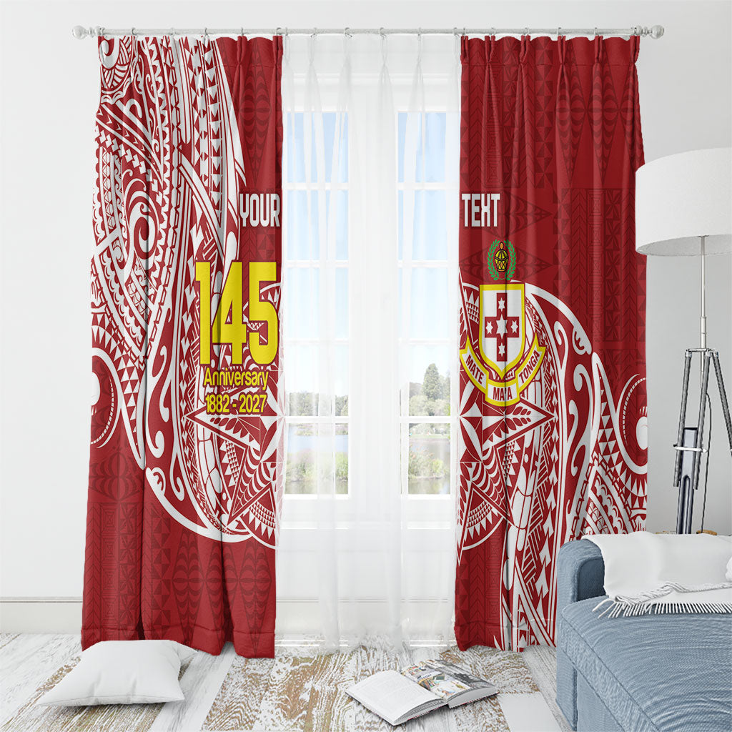 Personalised Kolisi Tonga Atele 142nd Anniversary Window Curtain Special Kupesi Pattern LT9 - Polynesian Pride