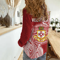 Personalised Kolisi Tonga Atele 145th Anniversary Women Casual Shirt Special Kupesi Pattern LT9 - Polynesian Pride
