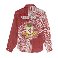 Personalised Kolisi Tonga Atele 145th Anniversary Women Casual Shirt Special Kupesi Pattern LT9 - Polynesian Pride