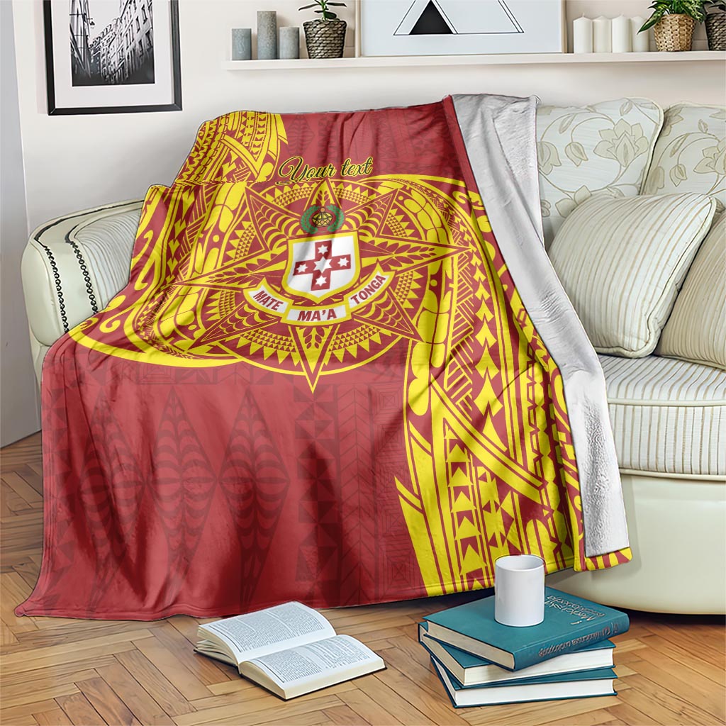 Personalised Kolisi Tonga Atele Blanket Since 1882 Simple Ngatu Pattern