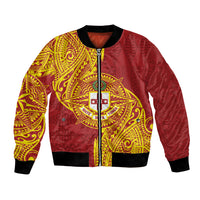 Personalised Kolisi Tonga Atele Bomber Jacket Since 1882 Simple Ngatu Pattern LT9 Unisex Gold - Polynesian Pride
