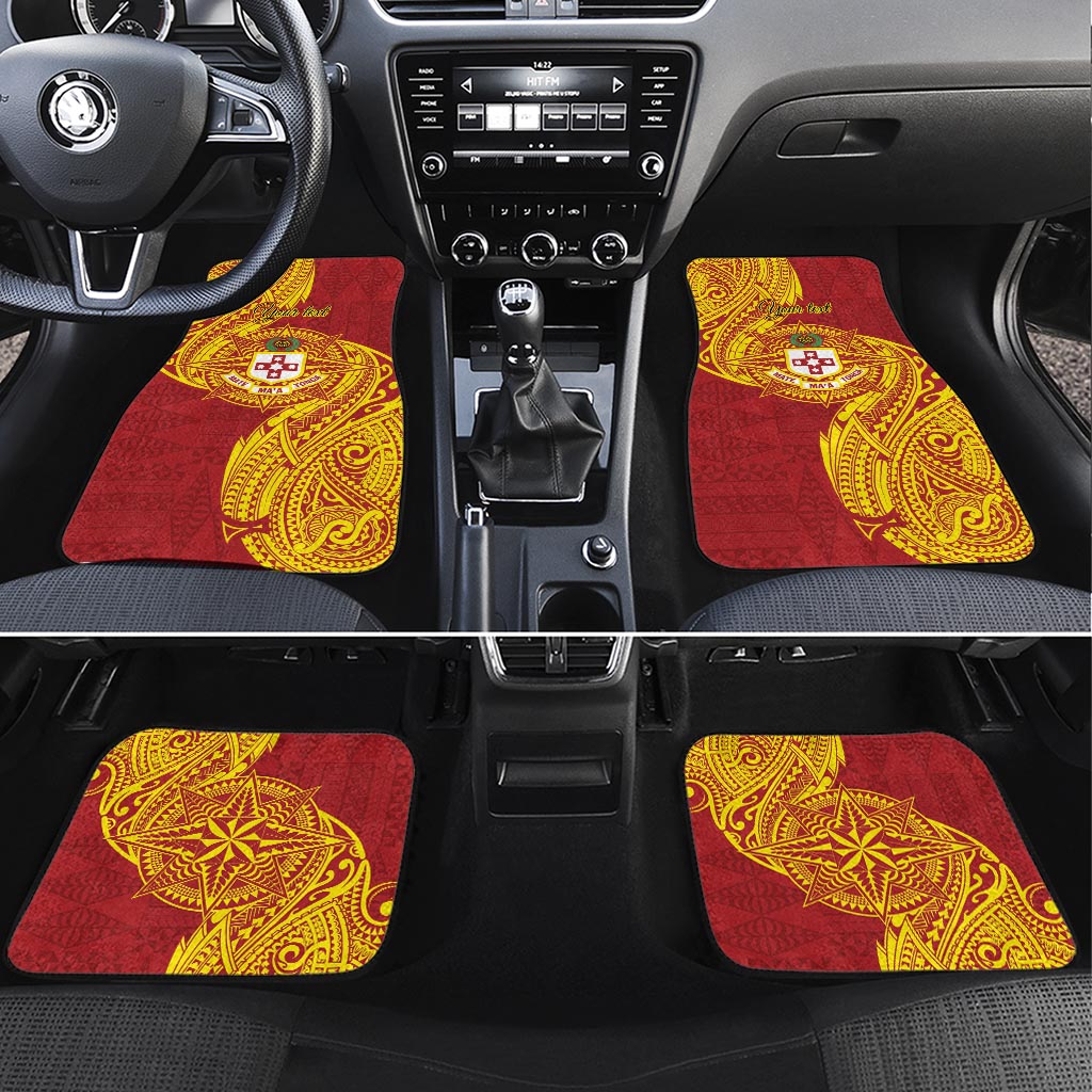 Personalised Kolisi Tonga Atele Car Mats Since 1882 Simple Ngatu Pattern