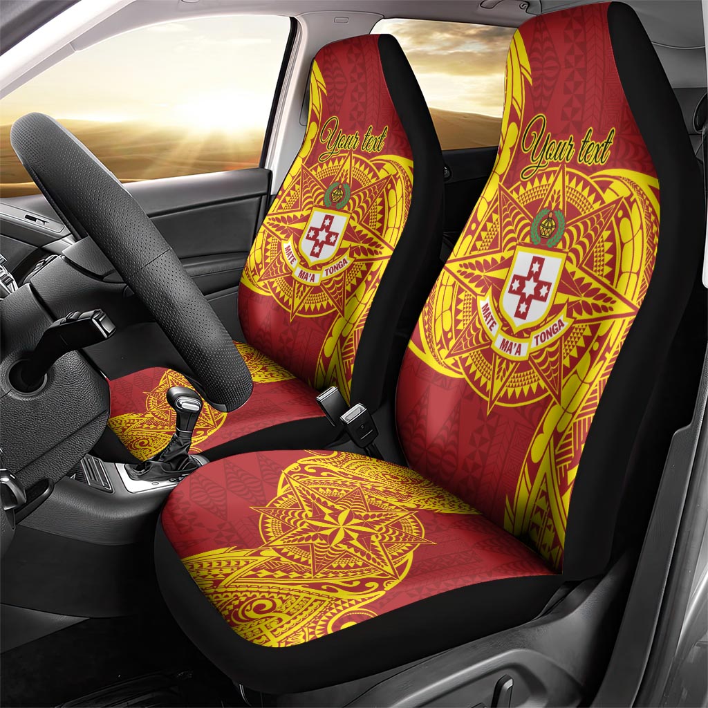 Personalised Kolisi Tonga Atele Car Seat Cover Since 1882 Simple Ngatu Pattern LT9 - Polynesian Pride