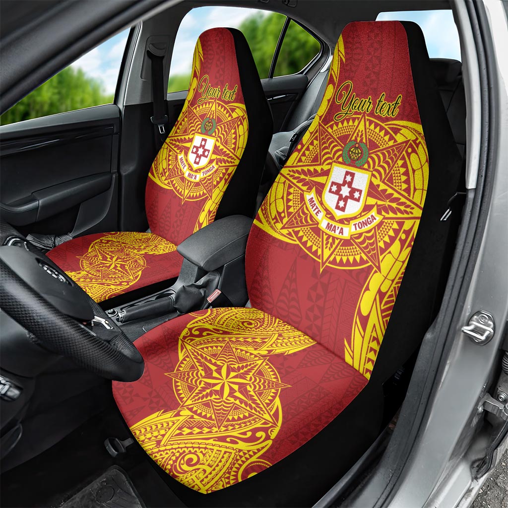 Personalised Kolisi Tonga Atele Car Seat Cover Since 1882 Simple Ngatu Pattern LT9 - Polynesian Pride