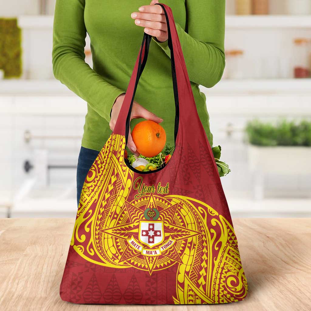 Personalised Kolisi Tonga Atele Grocery Bag Since 1882 Simple Ngatu Pattern LT9 - Polynesian Pride