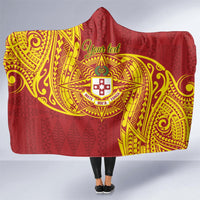 Personalised Kolisi Tonga Atele Hooded Blanket Since 1882 Simple Ngatu Pattern LT9 - Polynesian Pride