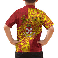 Personalised Kolisi Tonga Atele Kid Hawaiian Shirt Since 1882 Simple Ngatu Pattern LT9 - Polynesian Pride