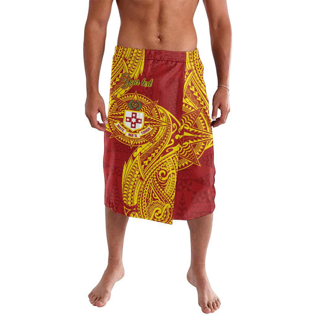 Personalised Kolisi Tonga Atele Lavalava Since 1882 Simple Ngatu Pattern LT9 Gold - Polynesian Pride