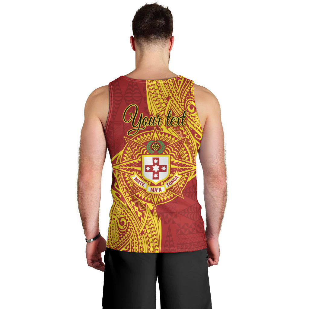 Personalised Kolisi Tonga Atele Men Tank Top Since 1882 Simple Ngatu Pattern LT9 - Polynesian Pride