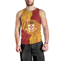 Personalised Kolisi Tonga Atele Men Tank Top Since 1882 Simple Ngatu Pattern LT9 - Polynesian Pride