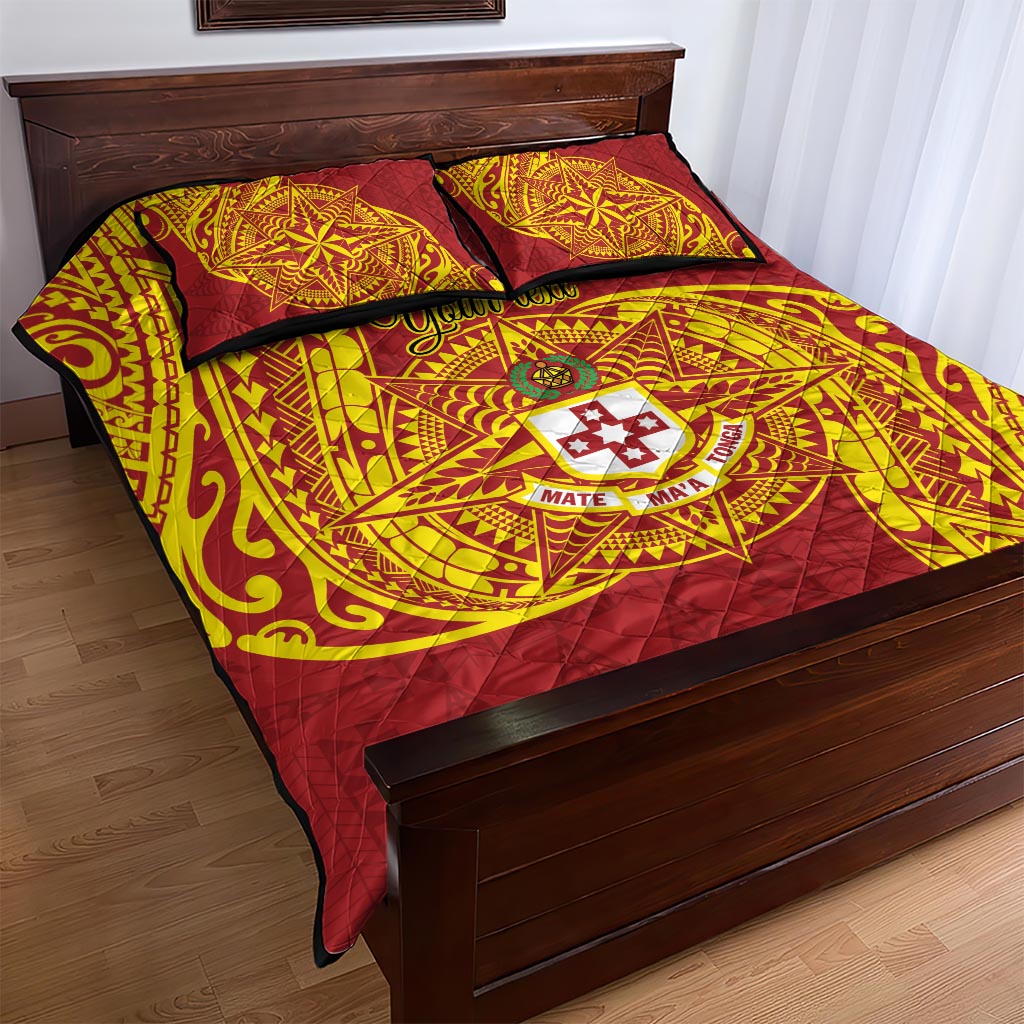 Personalised Kolisi Tonga Atele Quilt Bed Set Since 1882 Simple Ngatu Pattern LT9 - Polynesian Pride